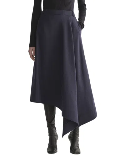 A.l.c . Gael Wool-blend Skirt In Blue