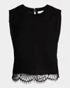 A.l.c Gai Sleeveless Lace Top In Black