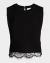 A.l.c Gai Sleeveless Lace Top In Black