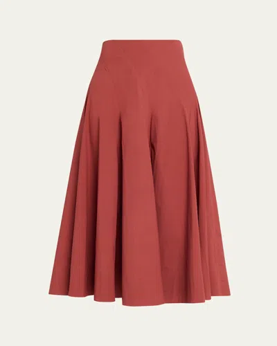 A.l.c Gemma Paneled Midi Skirt In Brown