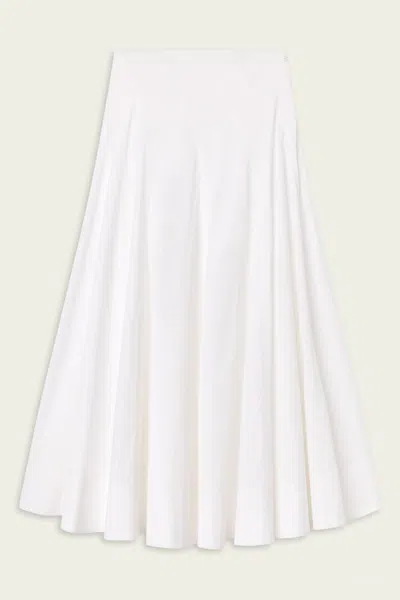 A.l.c Gemma Stretch Cotton Midi Skirt In White