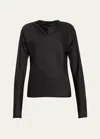 A.l.c Georgia Cowl-neck Cutout Top In Black