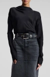 A.l.c . Georgia Cowl Neck Top In Black
