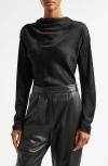 A.l.c . Georgia Embellished Satin Top In Black