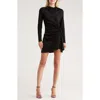 A.l.c . Georgia Long Sleeve Ruched Dress In Black