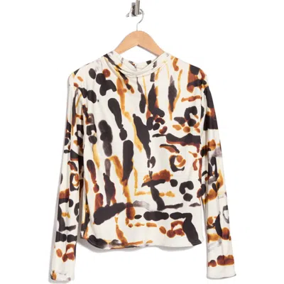 A.l.c . Georgia Long Sleeve Satin Top In Black