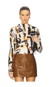 A.l.c Georgia Top In Animal Print
