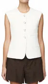 A.l.c Georgie Button-down Vest In Pearl In White