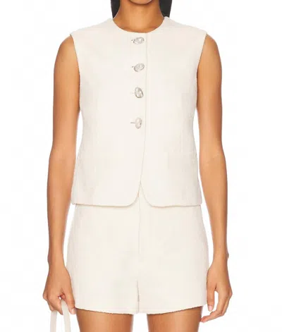 A.l.c Georgie Button Vest In Pearl In White