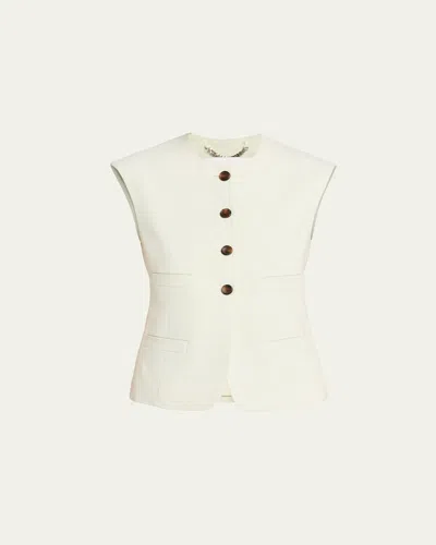 A.l.c Georgie Linen-blend Vest In White
