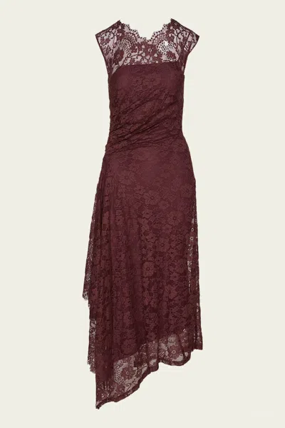 A.l.c Gia Lace Dress In Marron In Burgundy