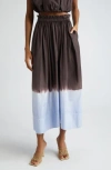 A.l.c . Gina Colorblock Tie Dye Cotton Skirt In Multi