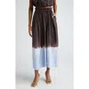 A.l.c Gina Tie-dye Maxi Skirt In Sky Blue/fudge