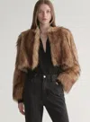 A.l.c A. L.c. Solange Faux Fur Cropped Coat In Blue