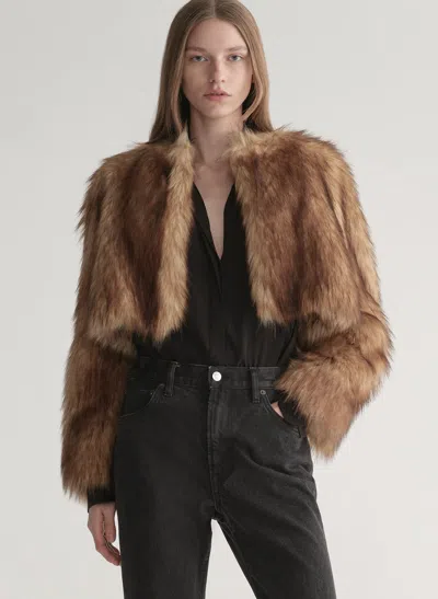 A.L.C GINA FAUX FUR JACKET