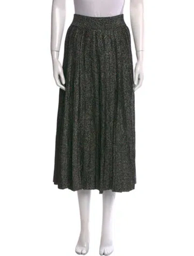 Pre-owned A.l.c Glitter Accents Midi Length Skirt In Black