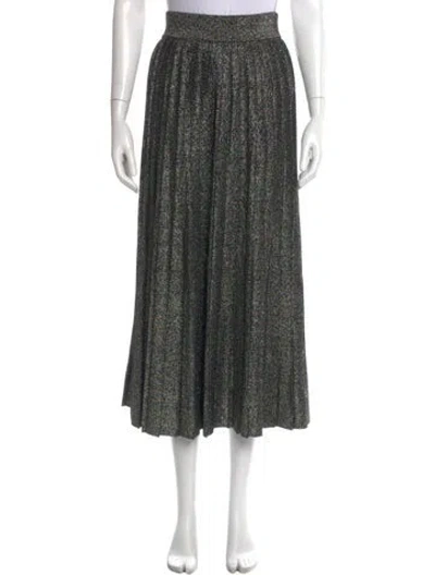 Pre-owned A.l.c Glitter Accents Midi Length Skirt In Silver