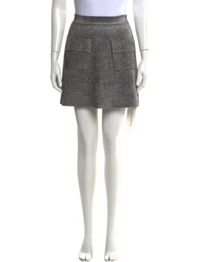 Pre-owned A.l.c Glitter Accents Mini Skirt In Gray