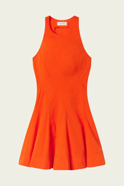 A.l.c Grace Cotton Mini Dress In Poppy Red