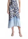 A.l.c Grace High-rise Mid-length Skirt In Blue In Blue