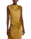 A.l.c Gracie Asymmetrical Lace Top In Pyrite