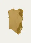 A.l.c Gracie Asymmetrical Lace Top In Pyrite