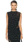 A.l.c Gracie Polka Dot Crepe And Lace Top In Black Cream In Black