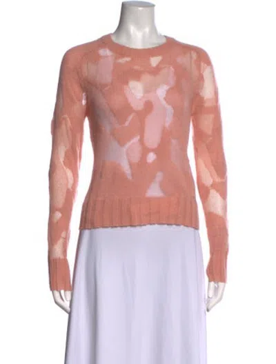 Pre-owned A.l.c Graphic Print Crew Neck Sweater In Pink