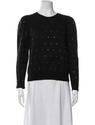 Pre-owned A.l.c Graphic Print Crew Neck Top In Black
