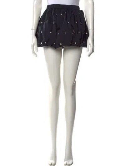 Pre-owned A.l.c Graphic Print Mini Skirt In Black