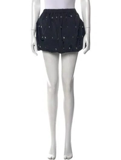Pre-owned A.l.c Graphic Print Mini Skirt In Blue