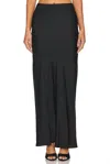 A.l.c Greta Satin Maxi Skirt In Black