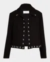 A.l.c Grey Studded Jacket In Ganache