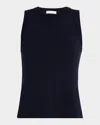 A.l.c Hadley Classic Cotton Tank Top In Maritime N