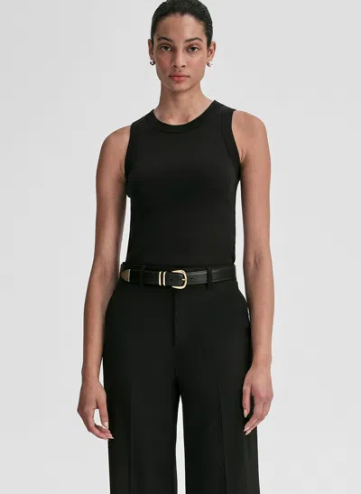 A.l.c Hadley Cotton Rib Tank In Black