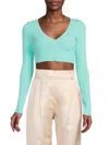A.l.c Hallie Ii Rib Knit Cardigan In Summer Dew