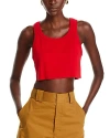 A.l.c Halsey Cotton Tank Top In Rouge