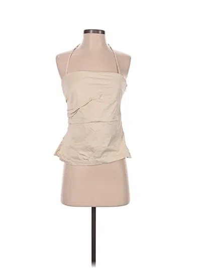 Pre-owned A.l.c Halter Top Tan Halter Neckline Tops In Brown