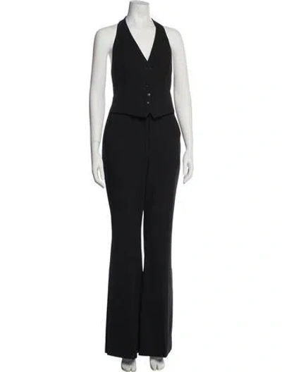 Pre-owned A.l.c Halterneck Jumpsuit In Black