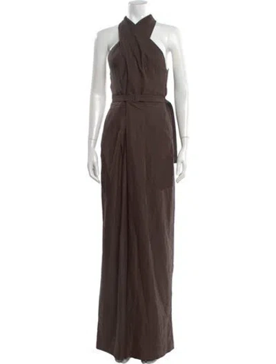 Pre-owned A.l.c Halterneck Jumpsuit In Brown