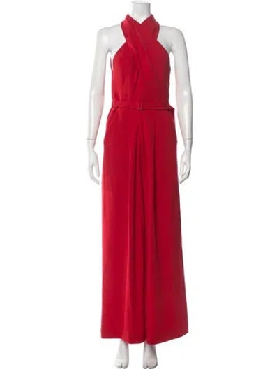 Pre-owned A.l.c Halterneck Jumpsuit In Red