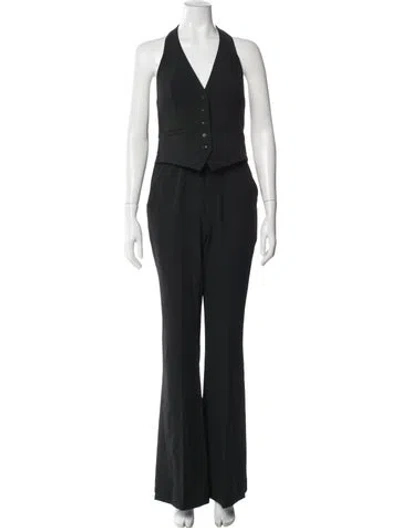 Pre-owned A.l.c Halterneck Jumpsuit W/ Tags In Black