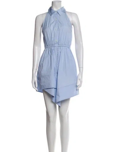 Pre-owned A.l.c Halterneck Knee-length Dress In Blue