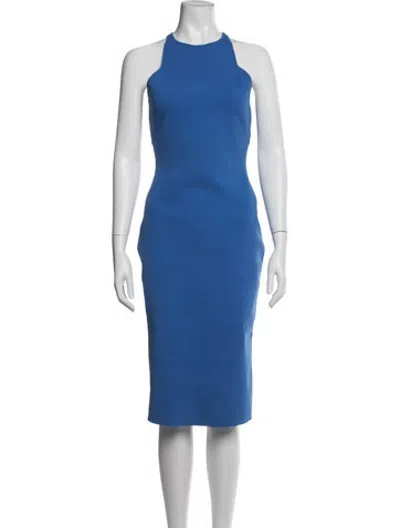 Pre-owned A.l.c Halterneck Knee-length Dress In Blue