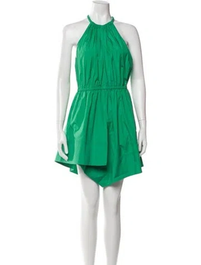 Pre-owned A.l.c Halterneck Knee-length Dress In Green