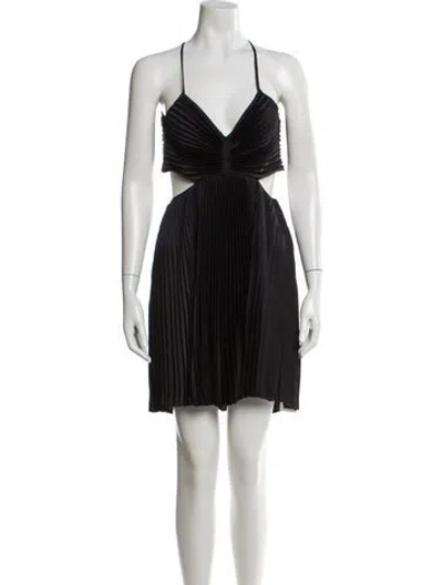Pre-owned A.l.c Halterneck Knee-length Dress W/ Tags In Black
