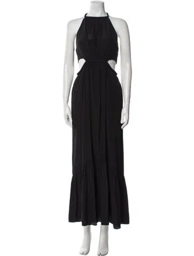Pre-owned A.l.c Halterneck Long Dress In Black