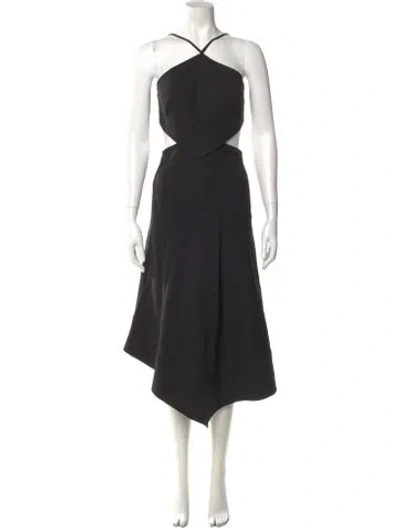 Pre-owned A.l.c Halterneck Long Dress In Black