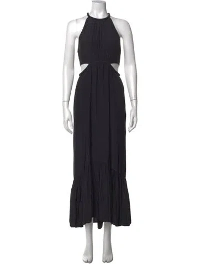 Pre-owned A.l.c Halterneck Long Dress In Black