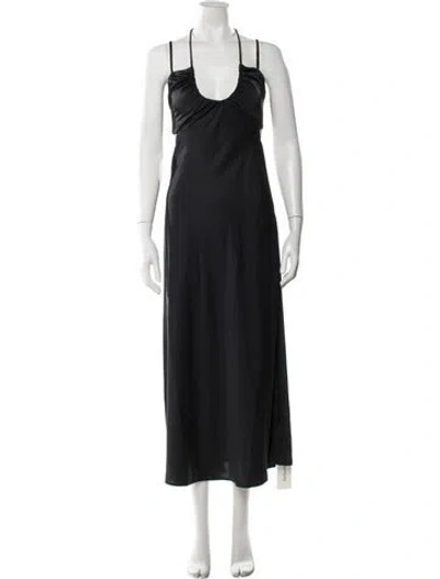 Pre-owned A.l.c Halterneck Long Dress In Black